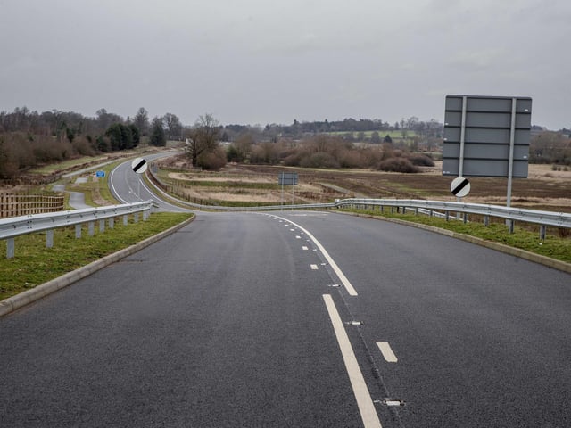 The £57.4 million project connects the A428 Harlestone Road, near Harlestone Firs, with the A5199 Welford Road, near the Windhover pub.