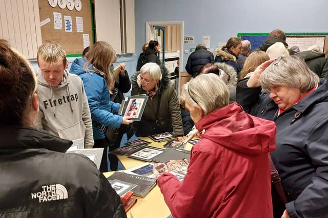Visitors had the opportunity to browse through old school photos.