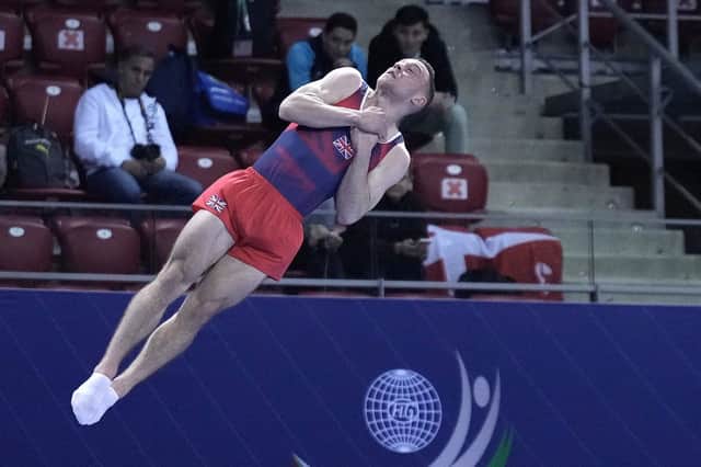 GBR's Andrew Stamp on his way to becoming Team All-Around World Champion