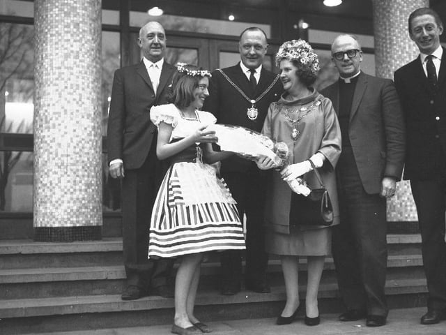 Mayor at production of Liberet, College of Technology, Northampton, April 21, 1966