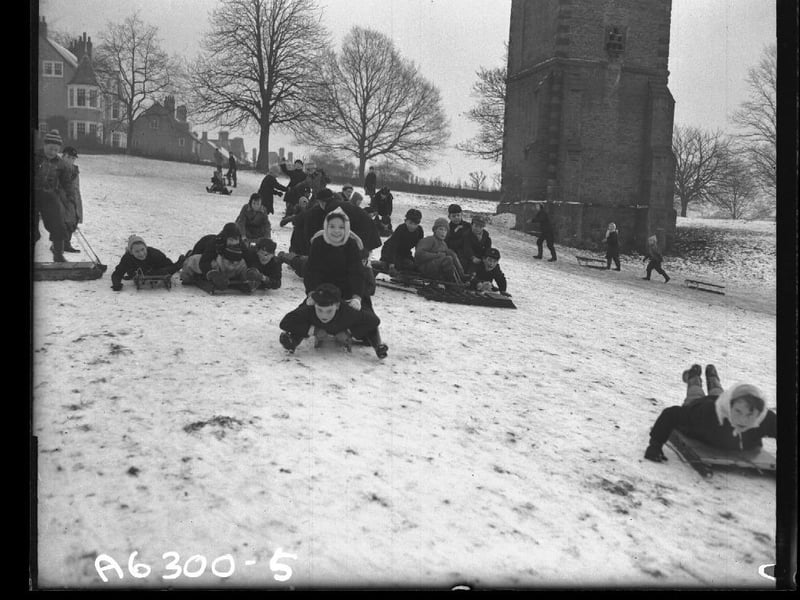 Snow in Abington Park, Northampton, January 12, 1959