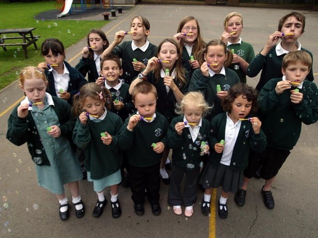 Milton Malsor Parochial Primary School National World Record Attempt at blowing bubbles
