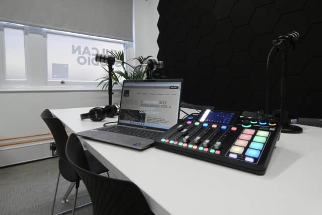 Podcast studio at Vulcan Works
