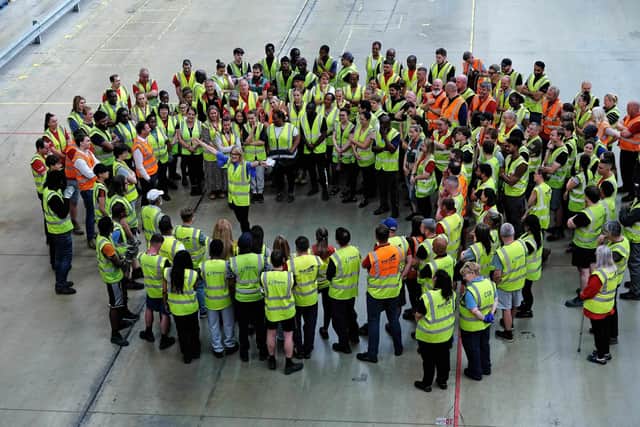 Dionne Redpath addressing the Europa Warehouse team in Corby. Photo: Europa Worldwide Group