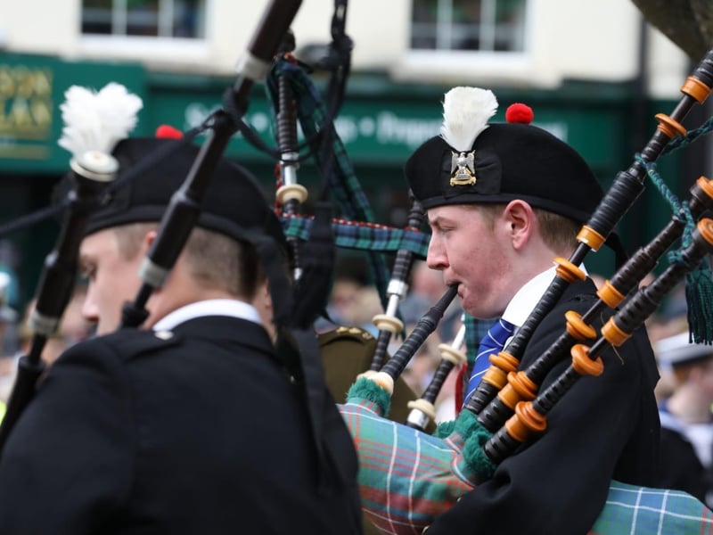 Kettering town centre: crowds line town centre to welcome The Royal Anglian Regiment for Armed Forces Day parade /National World