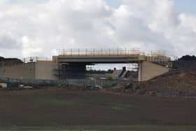 'Significant' milestones have been reached on the NWRR including the installation of this bridge near Kentstone Close, Kingsthorpe
