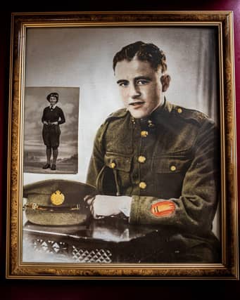 Mabel, a resident of Meadow View, who served in the Women's Land Army, and her husband