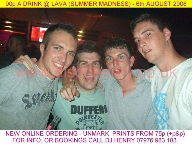 Nostalgic pictures from a 90p a drink night out at Lava in August 2008