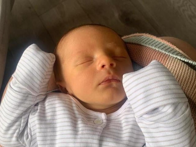 Kingzly-James Stormey borm at 9.21am on July 23 at Kettering General Hospital, weighing 6lbs 3oz.