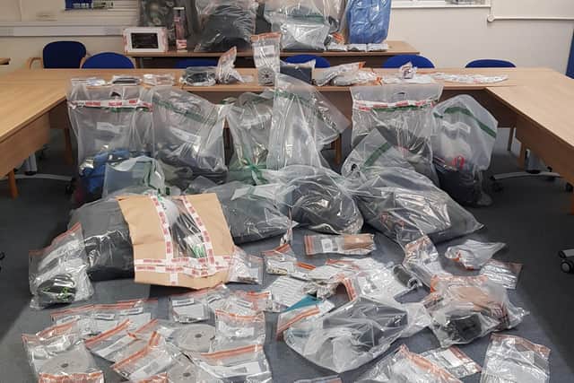 More than 200 items of stolen property were uncovered after a search in Daventry.