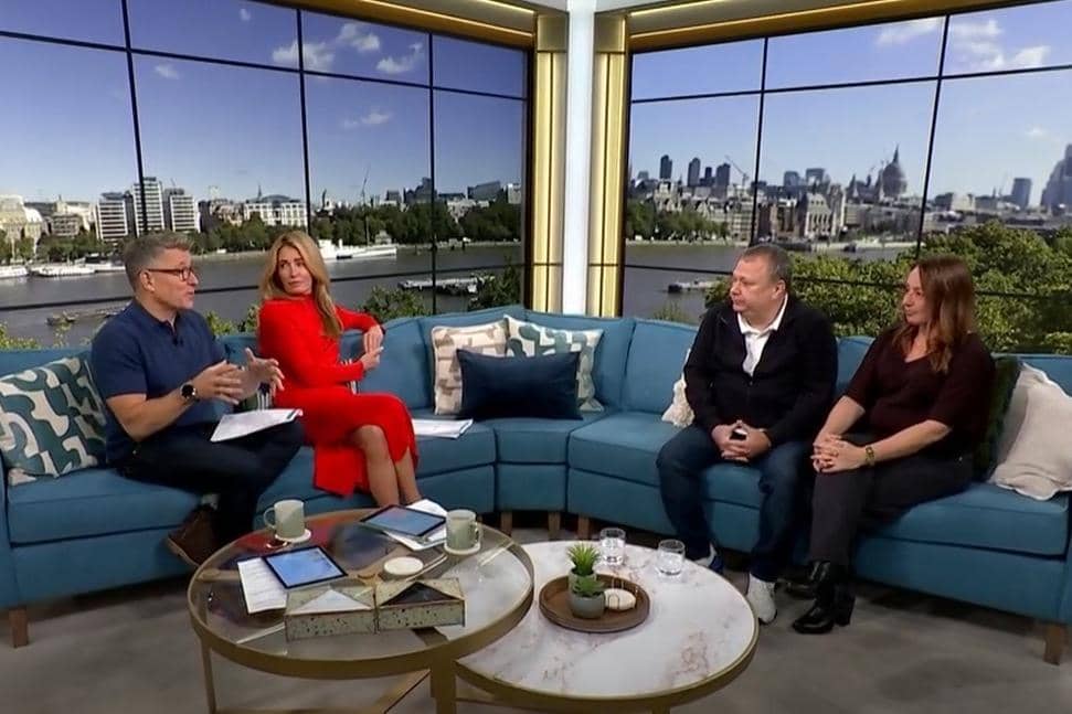 John and Claire Croucher speaking to Ben Shephard and Cat Deeley on ITV's This Morning programme