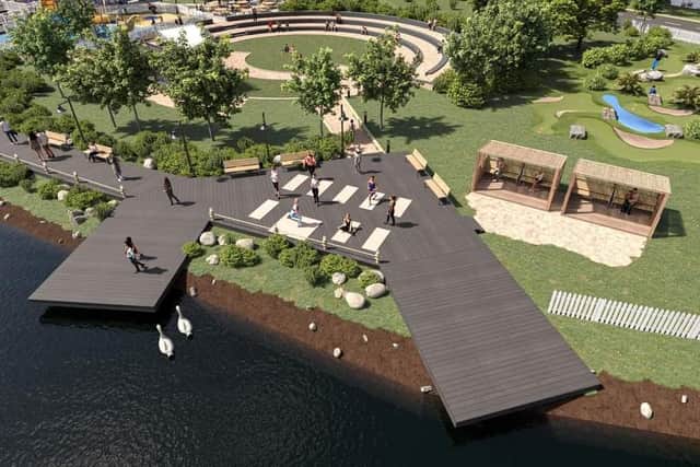 Here's an artist's impression of what the leisure site in Billing Aquadrome could look like