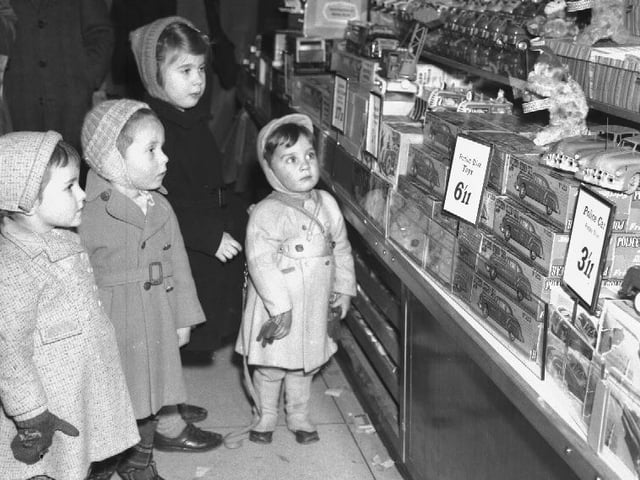 Shopping for Christmas present, December 1, 1958