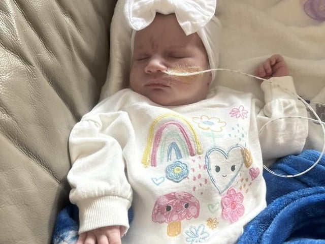 Olivia-Rose born at 1.10pm on December 5 at home, weighing 8lbs 11oz.