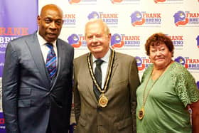 Frank with Deputy Mayor and Mayoress