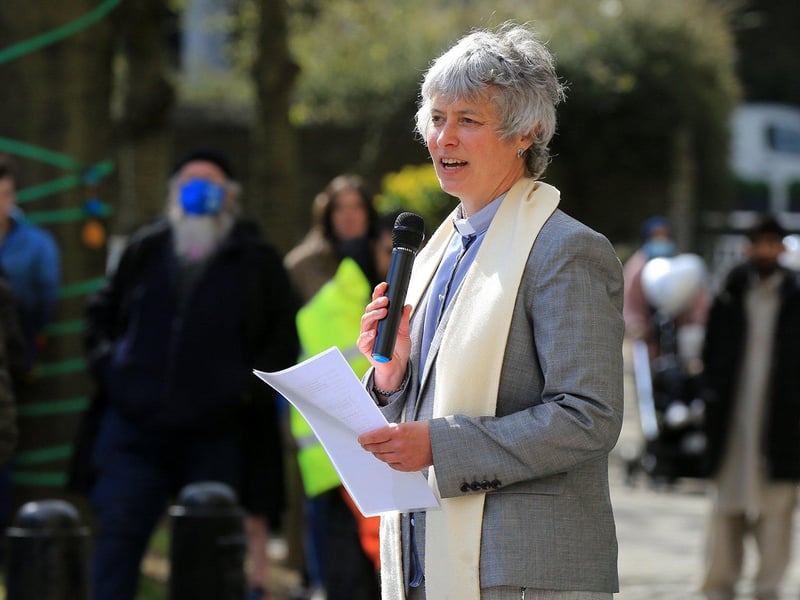 Reverend Claire Dawson spoke at the service.