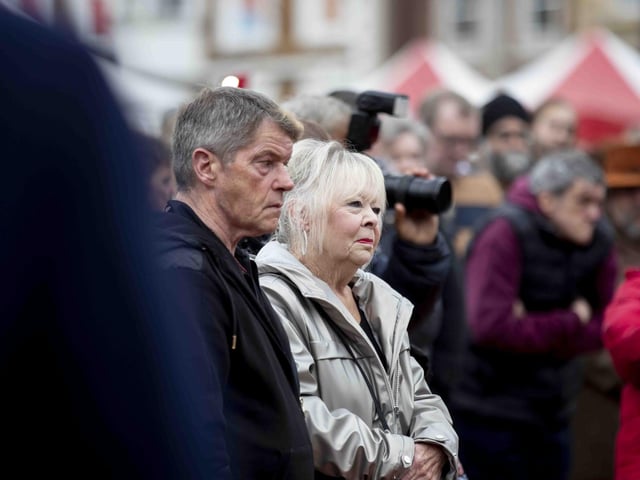 The memorial service for well-known Northampton homeless man George Murray was held on Sunday (November 6) in the Market Square