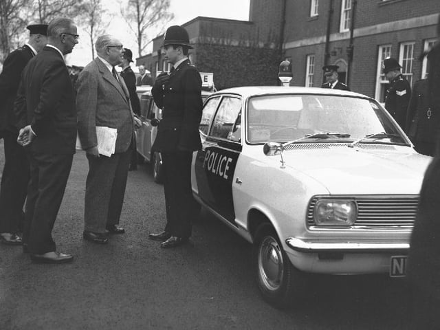 Panda cars launched, The Mounts Police Station, Northampton, February 5, 1968