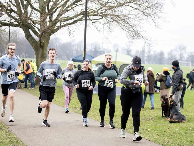 Runners braved the cold on Sunday January 12 to take on the charity race at The Racecourse.