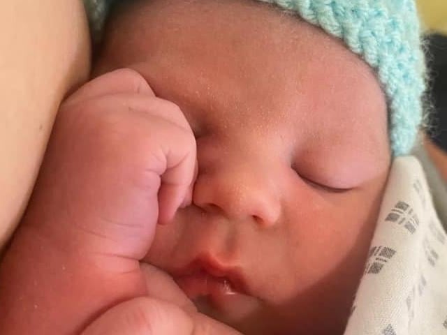 Jonah Jerry born on February 6, 3.05pm at Northampton General Hospital, weighing 6lbs 10ozs.