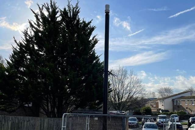 The camera will be installed in Spinneyside Walk, just behind Kirton Close.