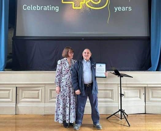 Stevie and St Andrew’s Healthcare’s CEO Dr Vivienne McVey