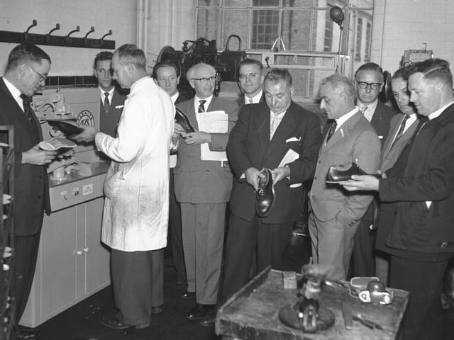 European shoe directors at Technical College, September 30, 1958