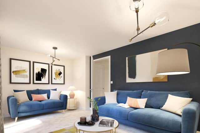 A living room at a typical Platform Home Ownership property