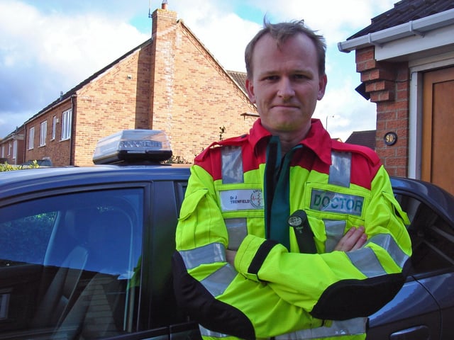 Volunteer doctors who give up their spare time to help paramedics at life-threatening accidents across Northamptonshire clocked up 270 calls between them in just one year. John Trenfield, who works at Northampton General Hospital; GP Peter Gordon; Neil Thomson from the Warwickshire and Northamptonshire Air Ambulance; and Matthew Wyse, from Royal Coventry Hospital, are members of the East Midlands Immediate Care Scheme (EMICS).