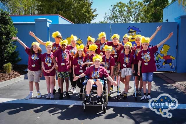 Each year Dreamflight takes 192 children with chronic or life-limiting illnesses or disabilities, aged between eight and 14, to the theme parks of Orlando. Photo: Dreamflight.