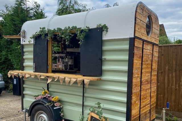 The horsebox has been renovated from a prosecco bar, which it was used as by its previous owners - and it is now ready to be taken to events from the end of August.