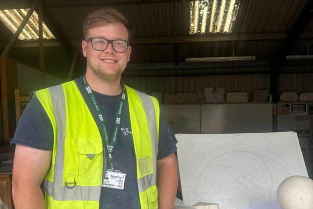 Moulton College Stonemasonry apprentice, Ben Teale, took part in the event, finishing first in the Stonemasonry category