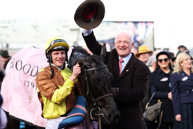 The juggernaut of the Festival's winningmost trainer, Willie Mullins, is spearheaded by GALOPIN DES CHAMPS, who is gunning for his second successive Boodles Gold Cup on Friday (3.30). He's been beaten twice since last year's success and his jumping is far from flawless, but he has looked good in his last two wins at Leopardstown and is probably a stronger horse than 2023 when he was given a cautious, but perfect, waiting ride by jockey Paul Townend. It's rare for horses to land back-to-back Gold Cups but this 8yo could still be improving and make Mullins the first trainer to achieve the feat with two different horses after Al Boum Photo.