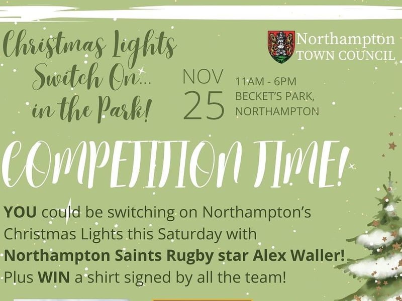 You could win the chance to be on stage with Alex Waller switching the lights on, plus a shirt signed by the Saints team. The next picture will tell you how to win...
