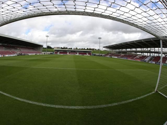 A veiw of Sixfields Stadium prior to the Sky Bet League One match between Northampton Town and Peterborough United at Sixfields on August 19, 2023 in Northampton, England. (Photo by Pete Norton/Getty Images)