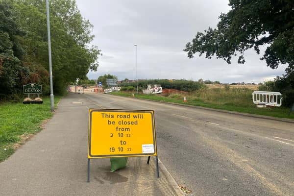 A new sign has gone up at Berrywood Road to say it will be closed again from October 3 to October 19