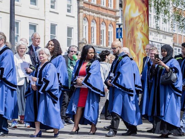 The ceremony and procession took place in and around All Saints Church on Thursday May 29.