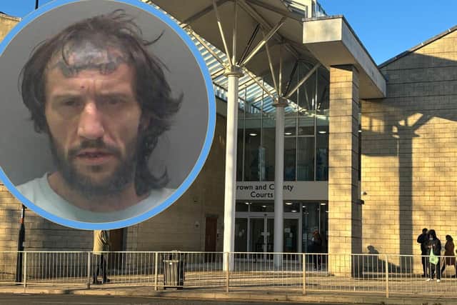 Victim Edward Murray with his cover-up tattoo after the word 'nonce' was tattooed on his head by three men. Image: National World