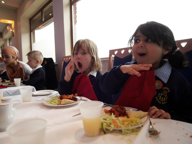 2006 - Indian Paradise Restaurant, Barrack Road, hosting free meal for Castle Primary School.