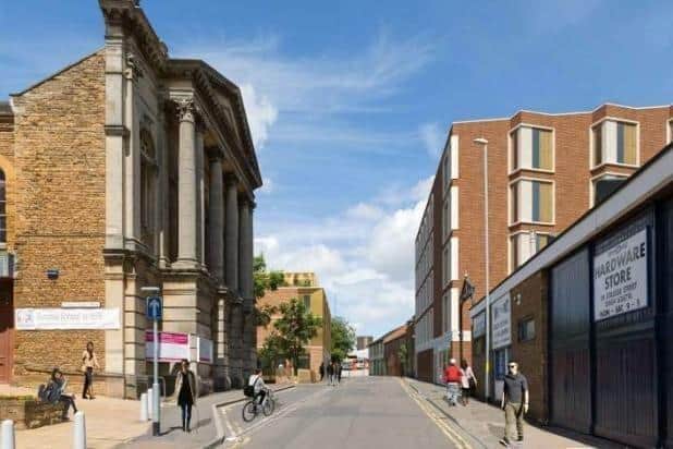 An artist's impression of what the flats could look like.