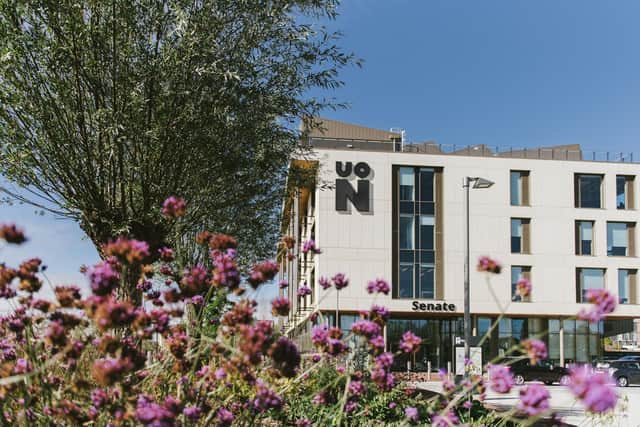 The University's Senate building at Waterside campus.
