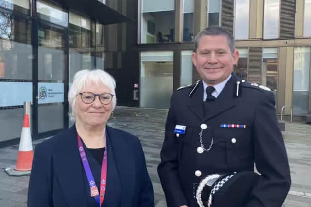 Police Fire Crime Commissioner Danielle Stone and Chief Constable Ivan Balhatchet. Credit: Nadia Lincoln LDRS