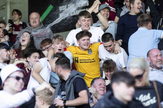 The Cobblers fans enjoyed the first half-hour as their team raced into a 3-0 lead...
