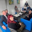 Freemasons meeting patients and staff at Northampton General Hospital