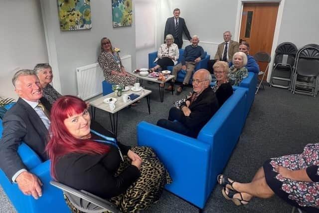 Freemasons meeting patients and staff at Northampton General Hospital