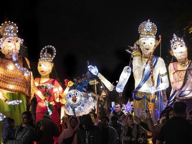 Celebrations for the festival of lights included a parade and entertainment in Northampton town centre on Saturday (November 4).