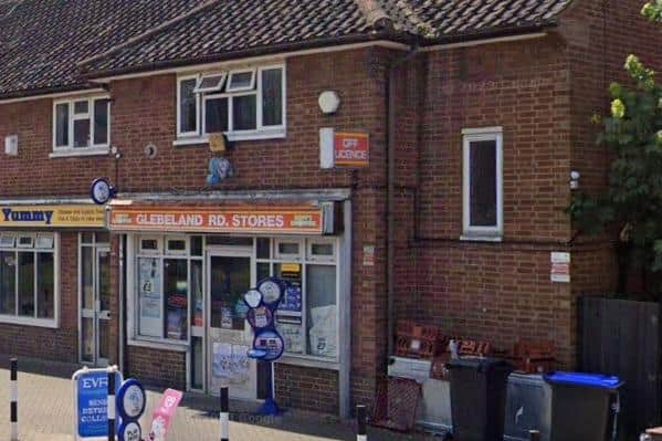Glebeland Road Stores was robbed at knife point.