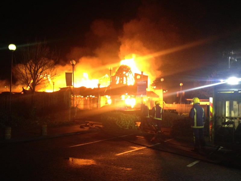 Fire at Red Hot World Buffet in Northampton. 18.12.13. Picture: Richard Fletcher