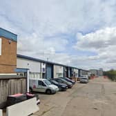 The men were seen driving suspiciously on the Finedon Road Industrial Estate in Wellingborough. Image: Google