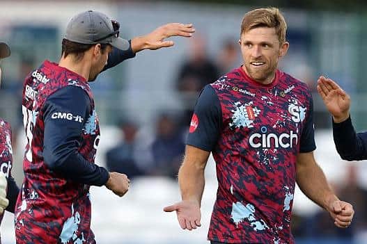 David Willey (right) will again captain Northants Steelbacks in the 2026 Vitality Blast, with Justin Broad (left) his vice-captain